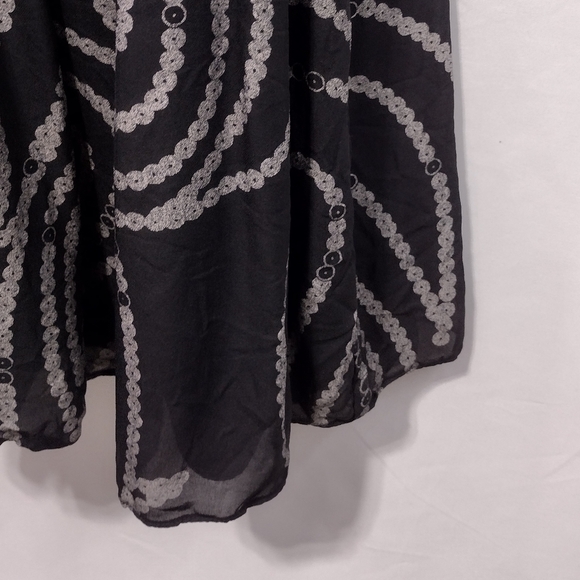 Vintage Banana Republic 100% Silk Artsy Dress Womens 4 Black Retro 90s Y2K - Picture 3 of 8